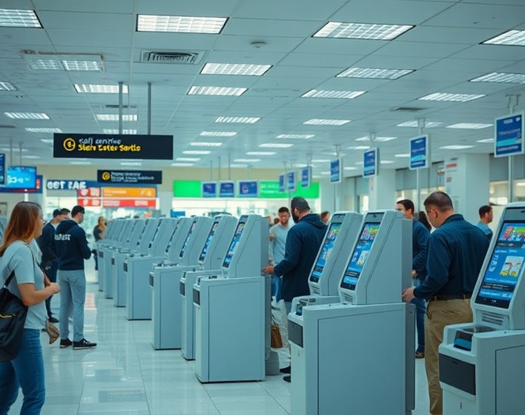 Terminal de autoservicio operativo en una sucursal
